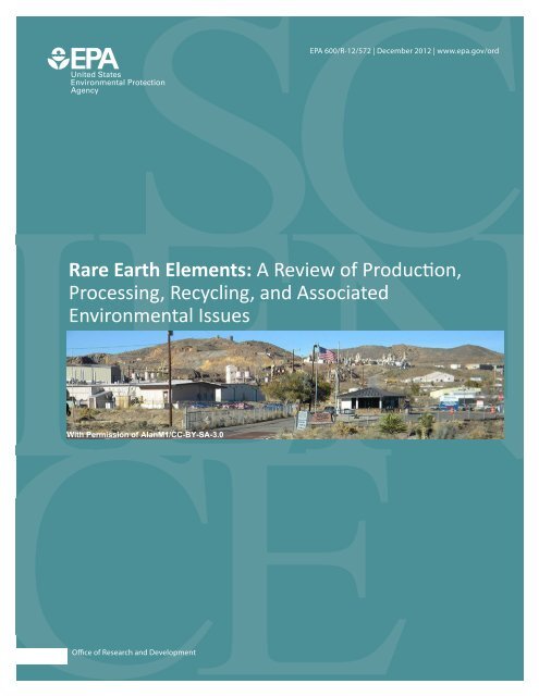 Rare Earth Elements: A Review of Production, Processing ...