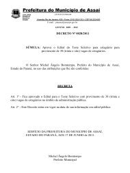 EDITAL DE TESTE SELETIVO 2 001-2011.pdf - Prefeitura de AssaÃ­
