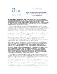 Hoag Hospital Partners with CHOC to Enhance ... - InTouch Health