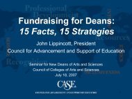 Fundraising for Deans: 15 Facts, 15 Strategies - CASE