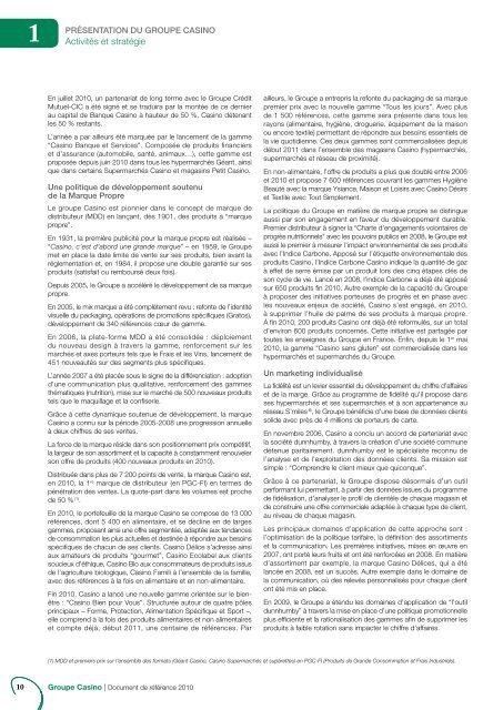 Document de rÃ©fÃ©rence 2010 (3.8 Mo) - Groupe Casino