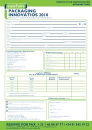 BOOKING FORM - easyFairs