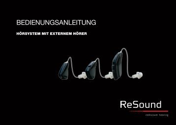 ReSound mit externem HÃ¶rer - Bedienungsanleitung