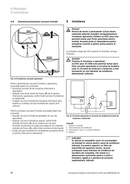 ecoTEC PLUS 65kW - instructiuni de instalare si intretinere ... - Vaillant