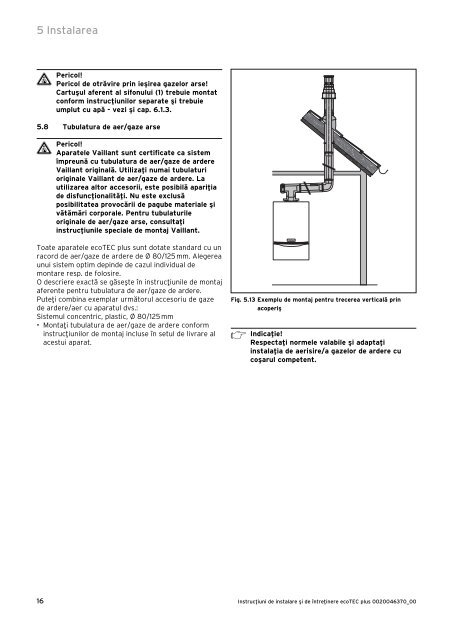 ecoTEC PLUS 65kW - instructiuni de instalare si intretinere ... - Vaillant