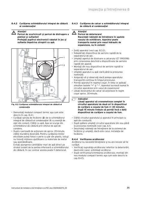 ecoTEC PLUS 65kW - instructiuni de instalare si intretinere ... - Vaillant