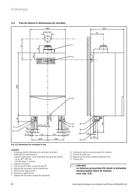 ecoTEC PLUS 65kW - instructiuni de instalare si intretinere ... - Vaillant