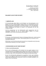 Grontmij Belgium Holding NV REGLEMENT VAN HET ...