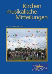 Kirchen musikalische Mitteilungen - Amt fÃ¼r Kirchenmusik