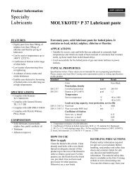 MOLYKOTEÂ® P 37 Lubricant paste - FirstPower Group LLC