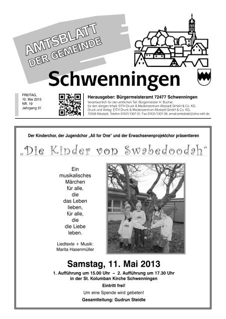 Ausgabe 19 vom 10. Mai 2013 - Schwenningen