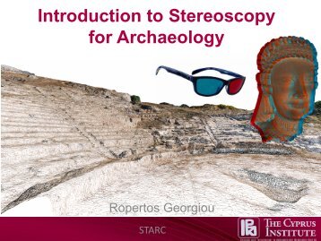 Introduction to Stereoscopy for Archaeology - LinkSCEEM