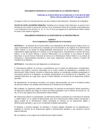 Decreto por el que se expide el Reglamento Interior de la ... - Cisen