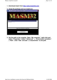 1. Download masm from http://www.masm32.com/ 2. Unzip the ... - Fita