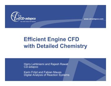 Efficient Engine CFD with Detailed Chemistry