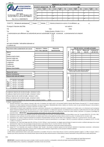 Richiesta autorizzazione - TE - Trasporti Eccezionali On Line