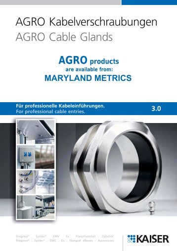 AGRO Kabelverschraubungen AGRO Cable ... - Maryland Metrics