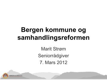 Bergen kommune og samhandlingsreformen