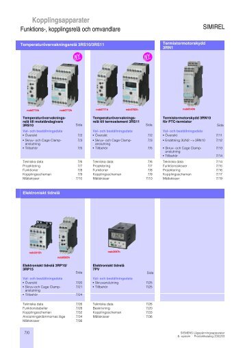 Funktions-, kopplingsrelÃ¤ och omvandlare - Siemens