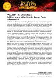 PALAZZO â Die Chronologie