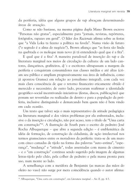 Literatura marginal em revista - Grupo de Estudos em Literatura ...