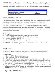 1. 2. 3. 4. 5. SDR-1000 Calibration Procedures using the XG-1 ...