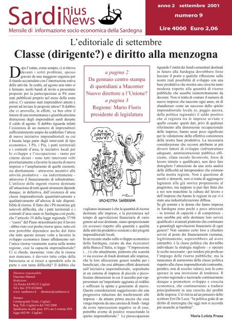 Classe (dirigente?) e diritto alla menzogna - Sardinews