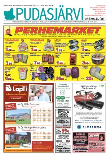 1890 25e - PudasjÃ¤rvi-lehti ja VKK-Media Oy