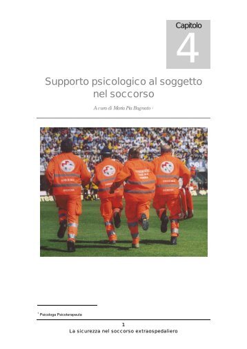 Supporto psicologico al soggetto nel soccorso