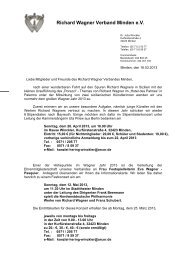 Rundschreiben 1 / 2013 - Richard Wagner Verband Minden eV
