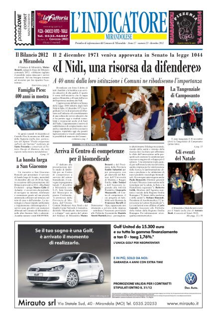 L'INDICATORE MIRANDOLESE Comune di Mirandola