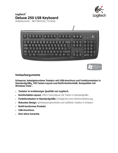 Deluxe 250 USB Keyboard