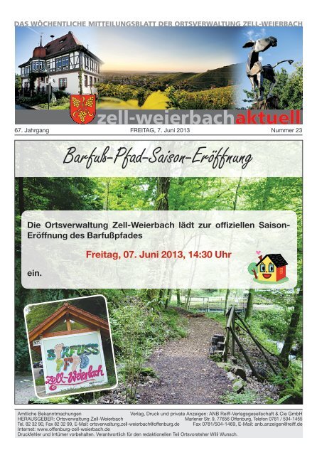 Mitteilungsblatt kw 23-2013.pdf - Zell-Weierbach