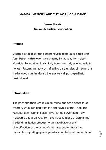 Nelson mandela research paper