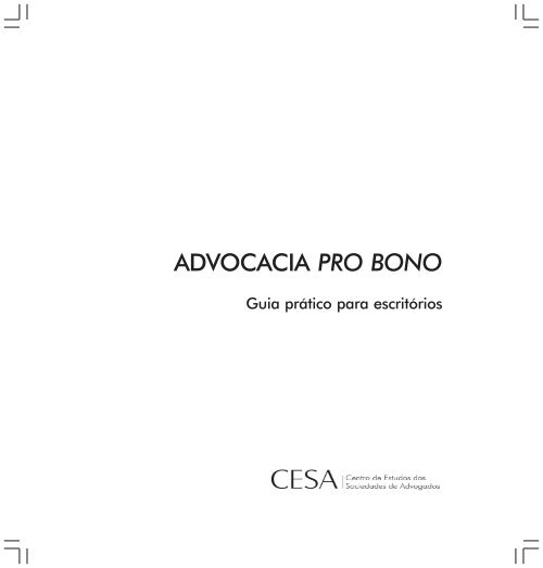 Cartilha Pro-Bono - Cesa