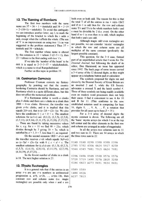 The Games and Puzzles Journal, #15 - Mayhematics