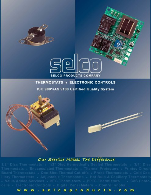 2 Selco CAP-MR-212 Thermostats 