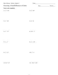 Factoring A Sum/Difference of Cubes