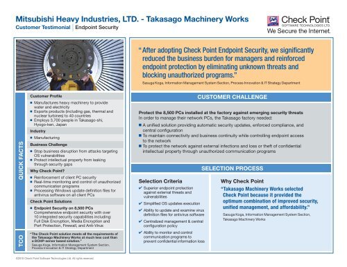 Mitsubishi Heavy Industries, LTD. - Takasago Machinery Works