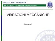 Isolatori - UniversitÃ  degli studi di Bergamo