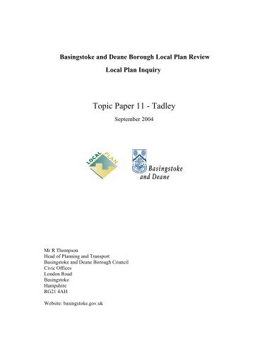 Topic Paper 11 - Tadley - Basingstoke and Deane Borough Council