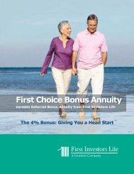 First Choice Bonus Annuity Brochure. - First Investors