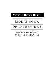 Book-MDD Interviews.indb - Medical Device Daily