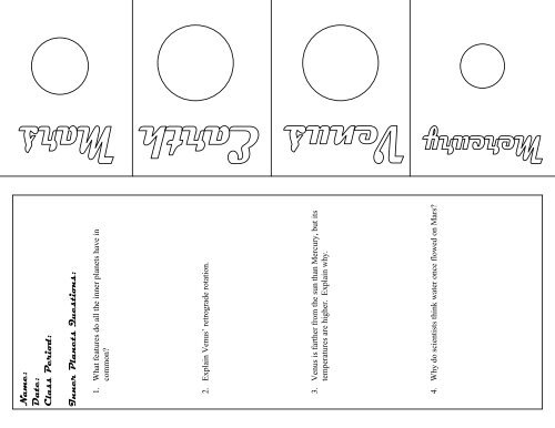 inner planets foldable earth science with mrs wilson earth and venus venn diagram
