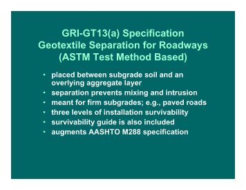 GRI-GT13(a) - The Geosynthetic Institute