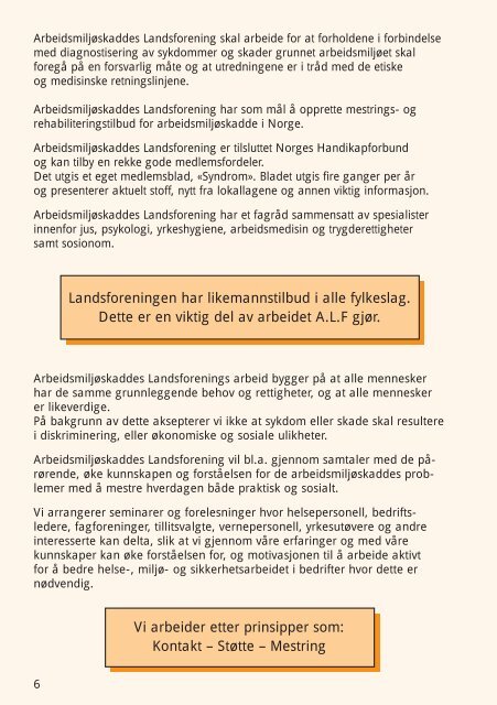 Veiviser - mars 2008.indd - Arbeidsmiljøskaddes landsforening