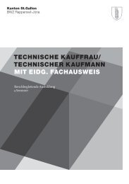 technischer kaufmann mit eidg. fachausweis - BWZ Rapperswil