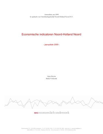 Economische indicatoren Noord-Holland Noord - SEO Economisch ...