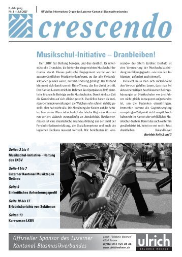 Ausgabe 03/2007 - Luzerner Kantonal-Blasmusikverband