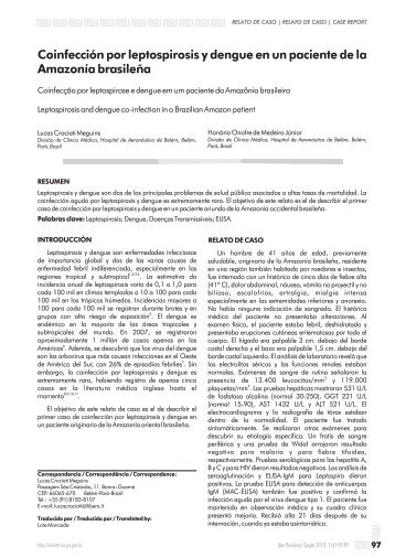 CoinfecciÃ³n por leptospirosis y dengue en un paciente de la ...